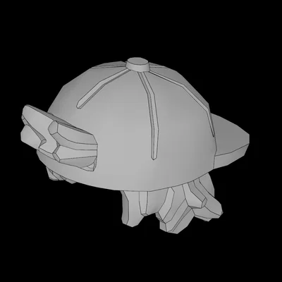 Mái tóc ngắn đội mũ lưỡi trai ngược (tương thích Lego) - In 3D