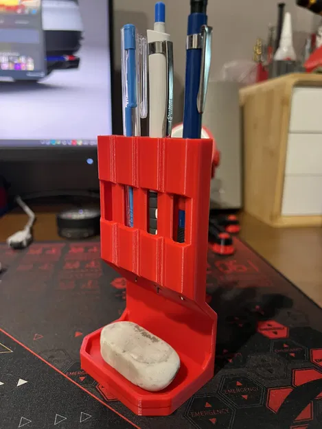 Ống cắm bút để bàn thông minh chống chạm đầu (Phiên bản 3 & 4 ngăn) - Image 1