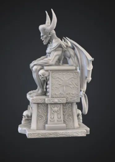 Demon King on Skull Throne – Tượng Dark Fantasy Địa Ngục - Image 2