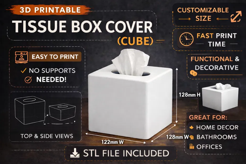 Vỏ Hộp Đựng Khăn Giấy Hình Lập Phương - Image 1