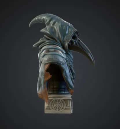 Tượng bán thân Plague Doctor – Thầy thuốc thời Trung cổ phong cách Gothic - Image 2