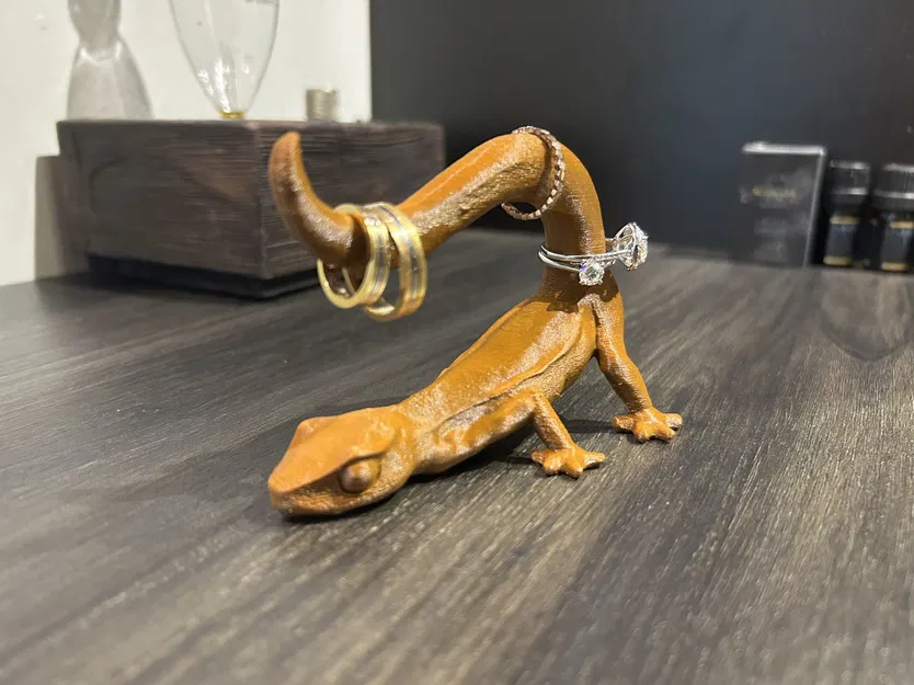 Khay Đựng Nhẫn Hình Tắc Kè Geico - Đồ Trang Trí In 3D Độc Đáo - Image 1