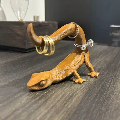 Khay Đựng Nhẫn Hình Tắc Kè Geico - Đồ Trang Trí In 3D Độc Đáo