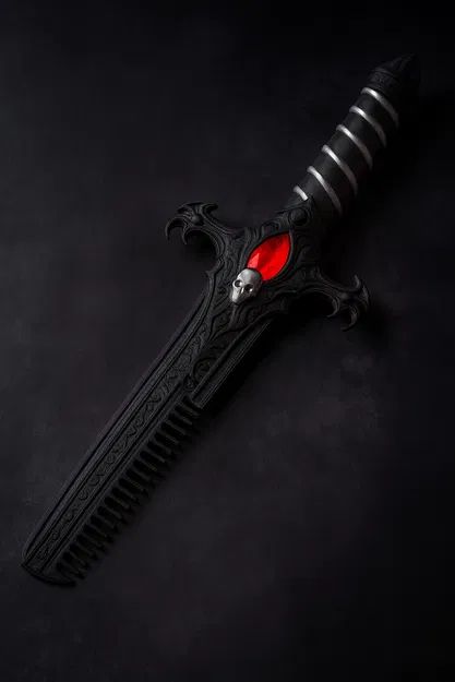 Darkfang – Lược hình kiếm Gothic (dành cho mái tóc nổi loạn và những tâm hồn đen tối) - Image 1