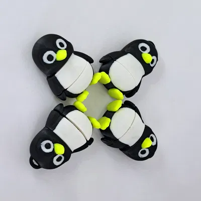 Mô hình chim cánh cụt khớp nối (Articulated Penguin) - Bản có móc khóa