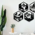 Tranh treo tường nghệ thuật hình lục giác núi non - v2 - Thumbnail 1