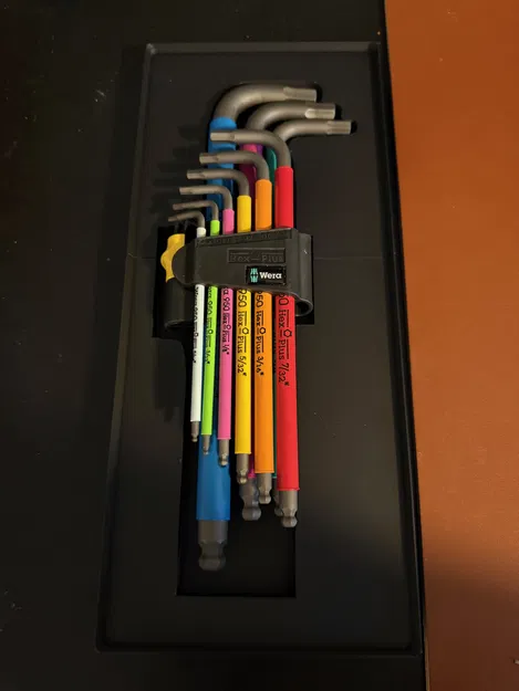 Khay Gridfinity cho bộ lục giác Wera Hex-Plus hệ Imperial - Image 1