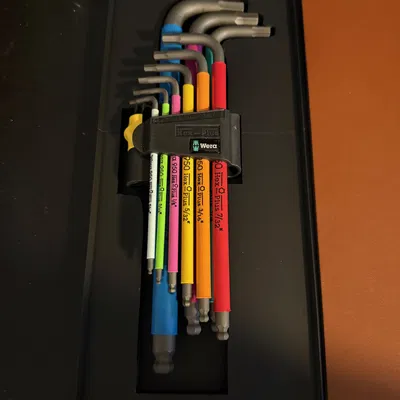 Khay Gridfinity cho bộ lục giác Wera Hex-Plus hệ Imperial