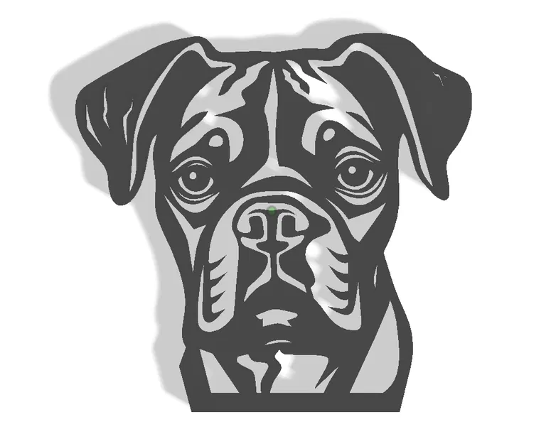 Mô hình trang trí tường hình chó Boxer độc đáo - Image 1