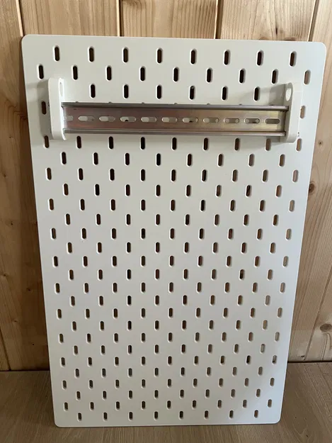 Giá đỡ thanh ray DIN cho bảng Skadis - Phụ kiện DIY thông minh - Image 2