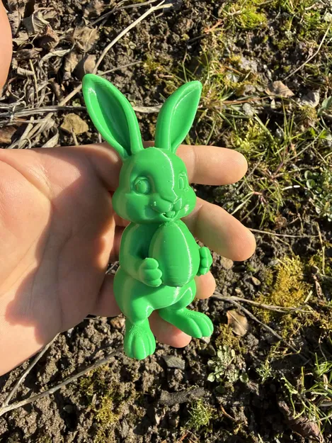 Mô hình thỏ và trứng Phục sinh trên thảm cỏ - Image 2