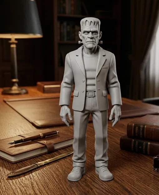 Mô hình 3D Frankenstein mặc vest độc đáo cho dân sưu tầm - Image 1