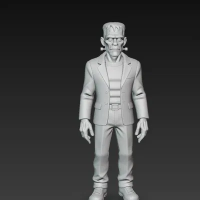 Mô hình 3D Frankenstein mặc vest độc đáo cho dân sưu tầm