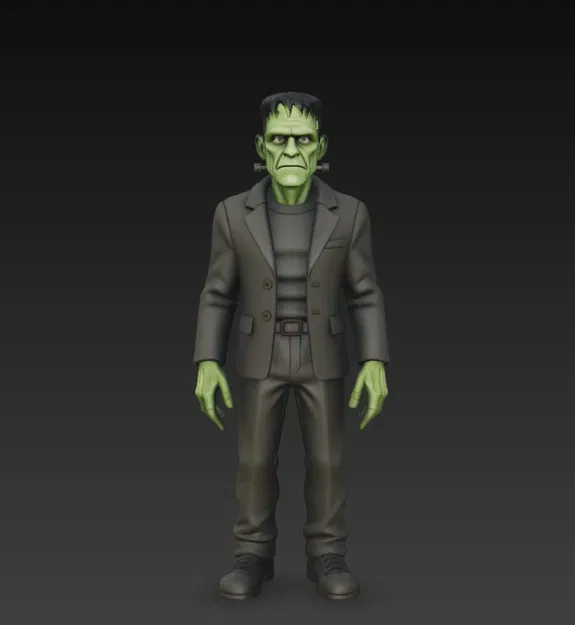 Mô hình 3D Frankenstein mặc vest độc đáo cho dân sưu tầm - Image 3