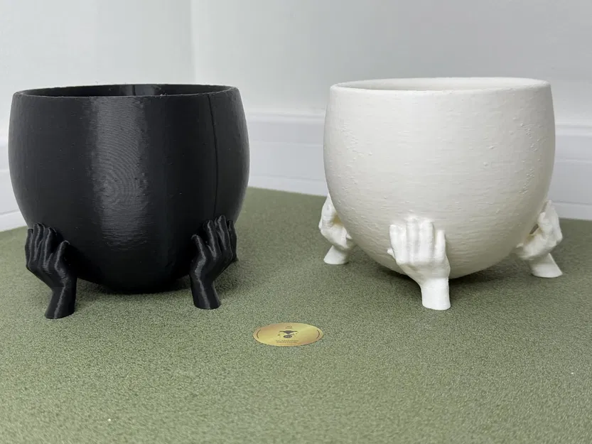 Chậu cây trang trí 3D thiết kế hình bàn tay đỡ độc đáo - Image 2