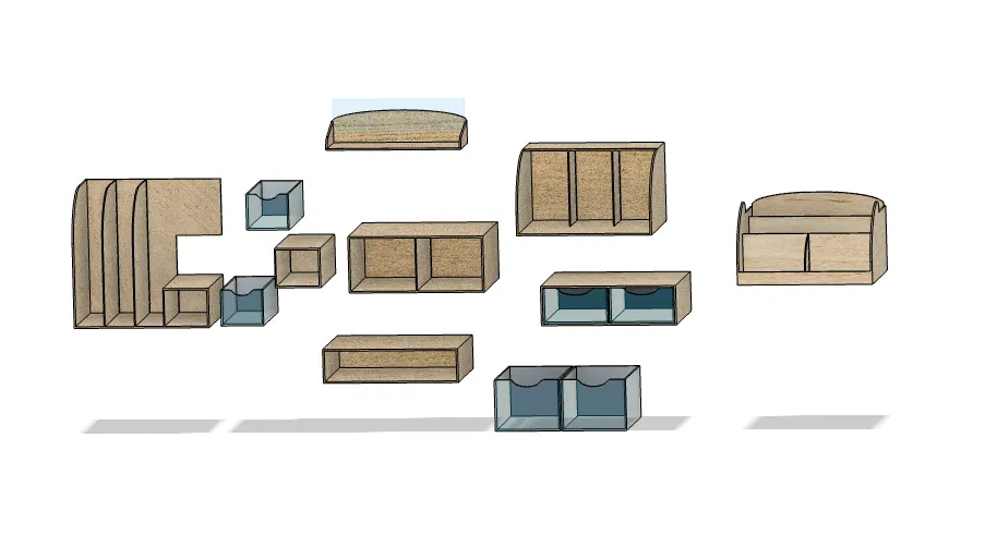 Bộ khay để bàn đa năng ORGANIZER GT523 - Sắp xếp góc làm việc gọn gàng - Image 4