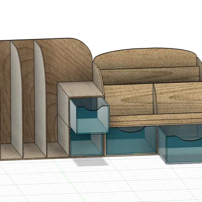 Khay Đựng Đồ Để Bàn Đa Năng ORGANIZER GT524 Tự In 3D