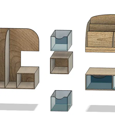 Khay Đựng Đồ Để Bàn Đa Năng ORGANIZER GT524 Tự In 3D