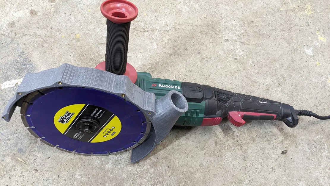 Ốp chắn bụi 3D cho máy mài góc 230mm có cổng hút chuyên dụng - Image 2