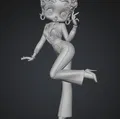Mô hình 3D Betty Boop trong trang phục Denim cực chất - Thumbnail 1