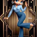 Mô hình 3D Betty Boop trong trang phục Denim cực chất - Thumbnail 2
