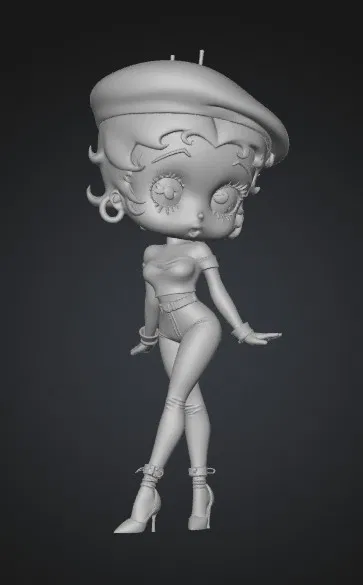 Mô hình 3D Betty Boop phong cách Rockabilly cực đẹp cho fan hoạt hình - Image 1