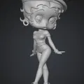 Mô hình 3D Betty Boop phong cách Rockabilly cực đẹp cho fan hoạt hình - Thumbnail 1