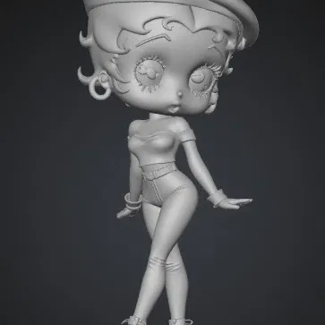 Mô hình 3D Betty Boop phong cách Rockabilly cực đẹp cho fan hoạt hình