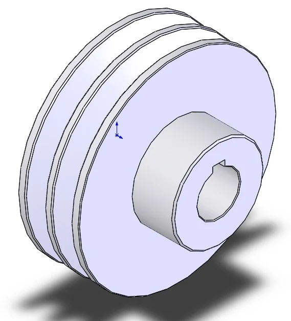 Mẫu 3D Puly Động Cơ (Motor Pulley) Rãnh Đôi Chất Lượng Cao 1