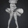Mô hình 3D nhân vật Betty Boop trong chiếc váy trắng cổ điển - Thumbnail 1