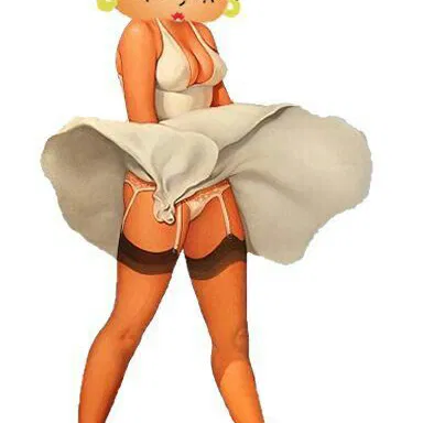 Mô hình 3D nhân vật Betty Boop trong chiếc váy trắng cổ điển