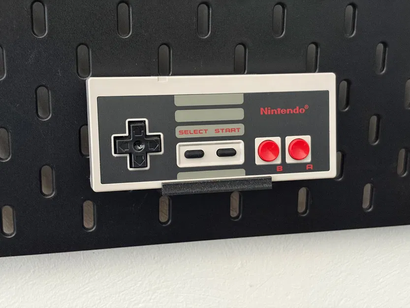 Giá treo tay cầm NES trên bảng Ikea Skadis - Phụ kiện 3D siêu gọn - Image 1