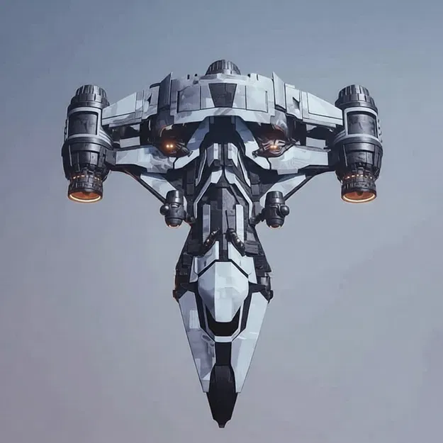 Mô hình Tàu Vũ Trụ Tương Lai (Futuristic Spaceship) in 3D ấn tượng - Image 2