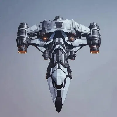 Mô hình Tàu Vũ Trụ Tương Lai (Futuristic Spaceship) in 3D ấn tượng