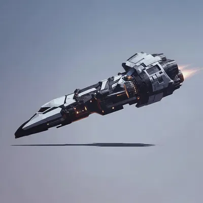 Mô hình Tàu Vũ Trụ Tương Lai (Futuristic Spaceship) in 3D ấn tượng