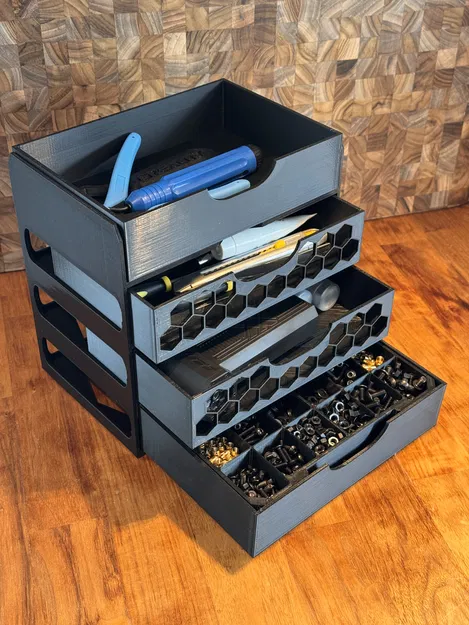 Kệ lưu trữ đa năng tích hợp ngăn kéo cho linh kiện và dụng cụ - Image 1