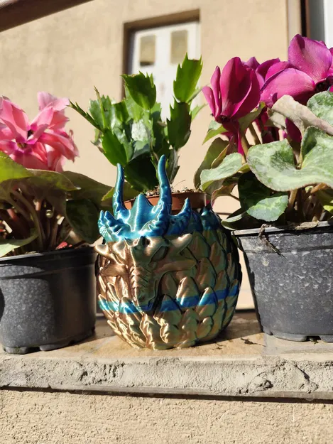 Chậu cây Aegis Wyrm - Thiết kế hình trứng rồng ấn tượng - Image 1