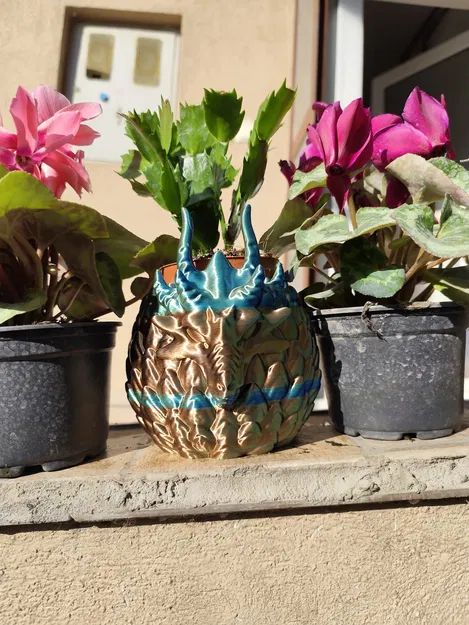 Chậu cây Aegis Wyrm - Thiết kế hình trứng rồng ấn tượng - Image 3