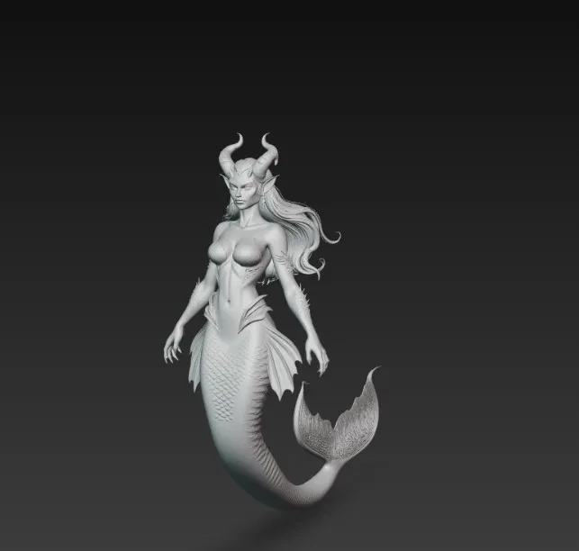 Mô hình nàng tiên cá quỷ Demonic Siren 3D độc đáo để sưu tầm - Image 3