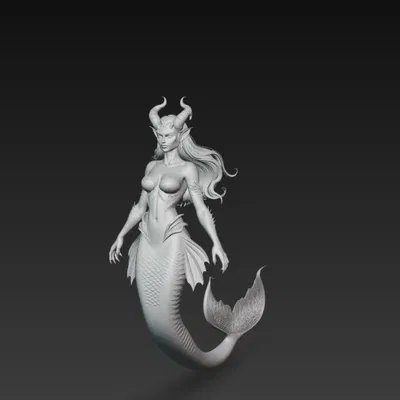 Mô hình nàng tiên cá quỷ Demonic Siren 3D độc đáo để sưu tầm