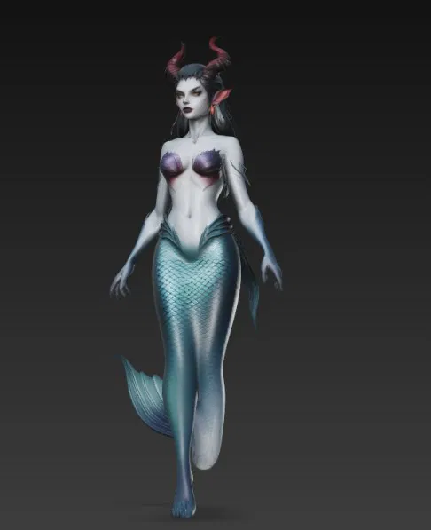 Mô hình 3D nàng Siren biến hình ma mị dành cho tín đồ Fantasy - Image 2