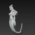 Mô hình 3D nàng tiên cá quỷ (Woman Mermaid Demon) tinh xảo - Thumbnail 2