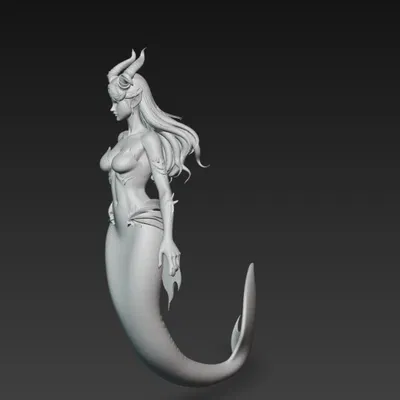 Mô hình 3D nàng tiên cá quỷ (Woman Mermaid Demon) tinh xảo