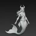 Mô hình 3D nàng tiên cá quỷ (Woman Mermaid Demon) tinh xảo - Thumbnail 3