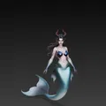 Mô hình 3D nàng tiên cá quỷ (Woman Mermaid Demon) tinh xảo - Thumbnail 4