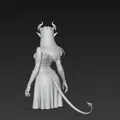 Mô hình Bust Nữ Yêu Tinh Ác Quỷ (Demon Elf Woman) in 3D đẹp mắt - Thumbnail 2