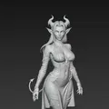 Mô hình Bust Nữ Yêu Tinh Ác Quỷ (Demon Elf Woman) in 3D đẹp mắt - Thumbnail 3