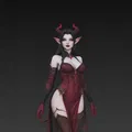 Mô hình Bust Nữ Yêu Tinh Ác Quỷ (Demon Elf Woman) in 3D đẹp mắt - Thumbnail 4