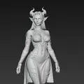 Mô hình Bust Nữ Yêu Tinh Ác Quỷ (Demon Elf Woman) in 3D đẹp mắt - Thumbnail 5
