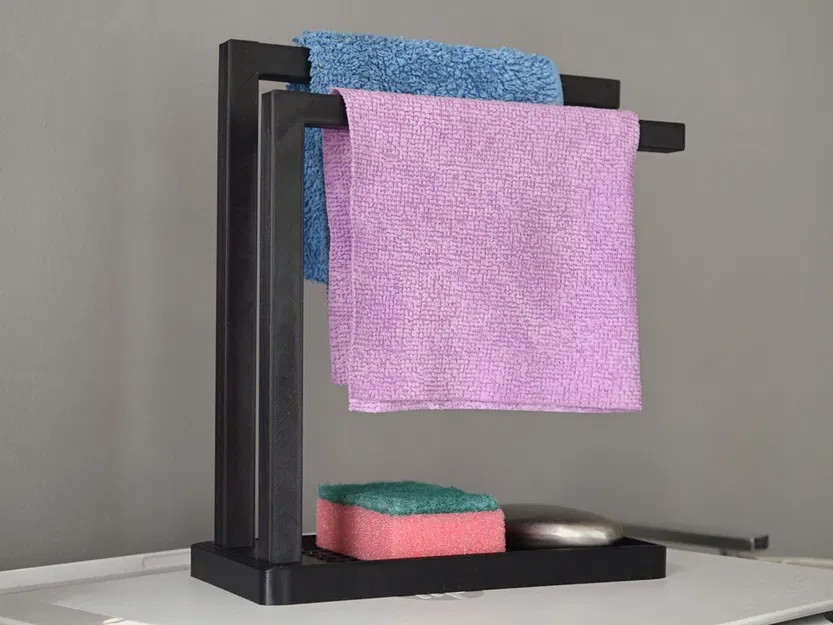 Kệ Để Đồ Nhà Bếp Kèm Giá Treo Khăn (Kệ Đựng Đồ Bồn Rửa) - Image 3